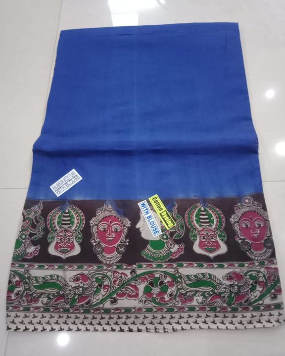 Kalamkari cotton Body plain saree uploaded by Sree Gogaji Handloom's on 9/14/2021