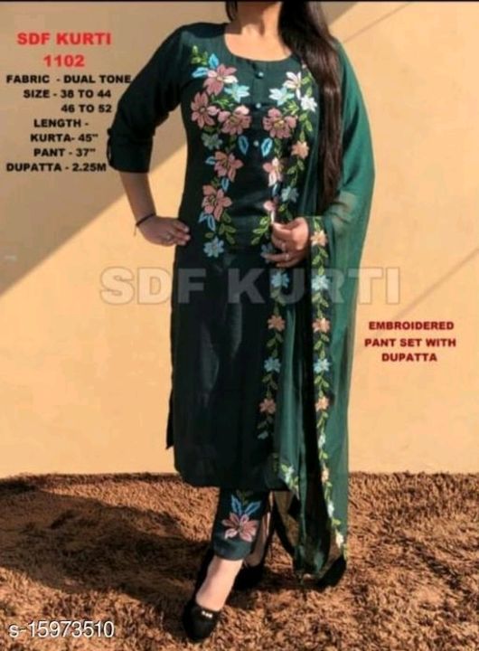 Kurti, pant & dupatta uploaded by Pakistani & Indian dresses on 9/14/2021