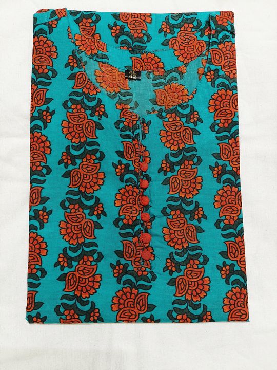 PRINTED COTTON KURTI uploaded by business on 9/14/2021