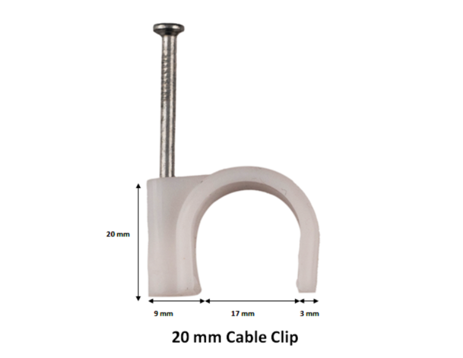 High Density PVC Long Durable Wire Fastener Circle Cable Clip with Metal Nail(Pack of 100) uploaded by business on 9/14/2021
