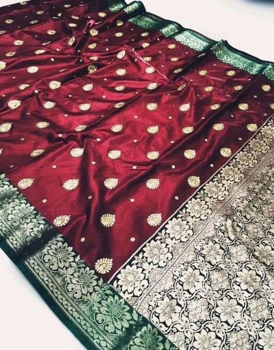 Embroidered Banarasi Satin Silk Saree with Stone Work uploaded by business on 9/14/2021