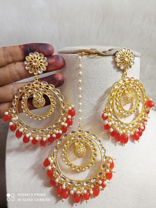 Mang tika with earing uploaded by Yash collection on 9/14/2021