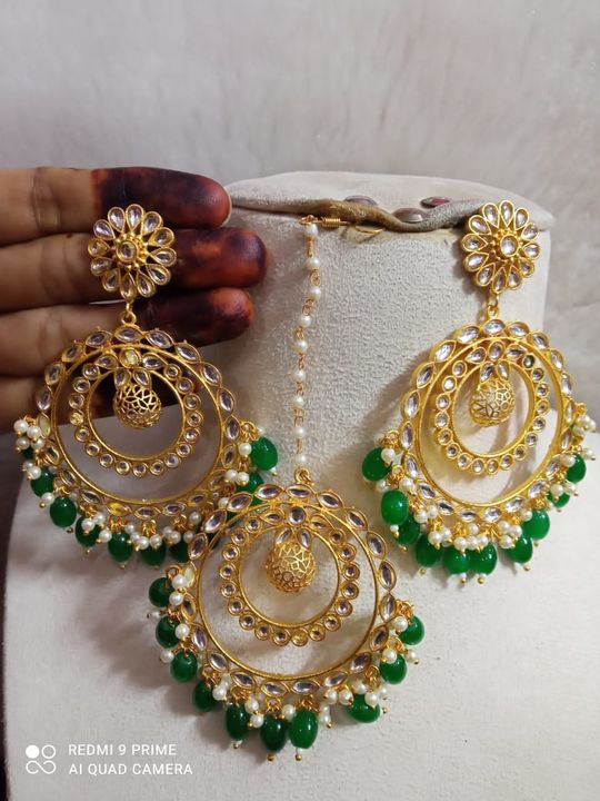 Mang tika with earing uploaded by Yash collection on 9/14/2021