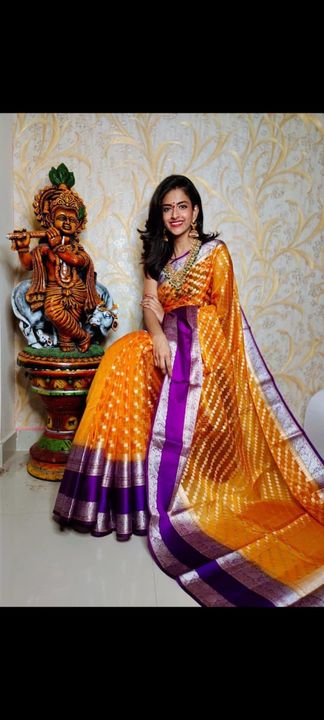 ORGNZA DAYBLE SAREE uploaded by business on 9/14/2021