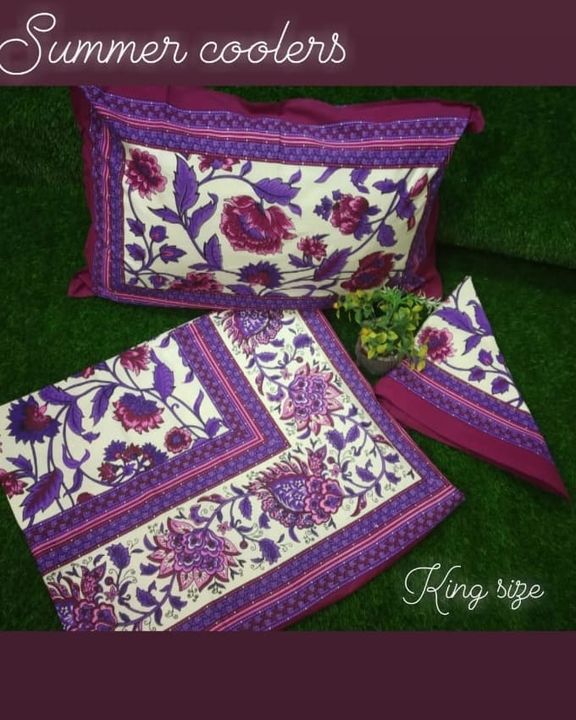 Elegant jaipuri cotton king size bedsheet uploaded by SIMMI INTERNATIONAL on 9/14/2021