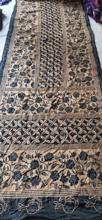 Bangalore silk Kantha stich saree with running BP uploaded by Rupak pal on 9/14/2021