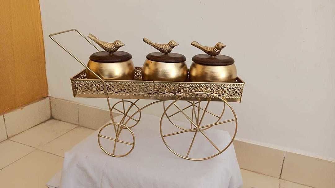 3 jar with wheel uploaded by Om Sai Home decor  on 9/9/2020