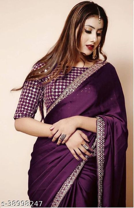 Post image Price 👉750 EXCLUSIVE FANCY EMBROIDERY SAREESaree Fabric: Satin SilkBlouse: Separate Blouse PieceBlouse Fabric: GeorgettePattern: Woven DesignBlouse Pattern: EmbroideredMultipack: SingleLATEST &amp; FANCY DESIGN EMBROIDERY SAREESizes: Free Size (Saree Length Size: 5.5 m, Blouse Length Size: 0.8 m) 
Country of Origin: India