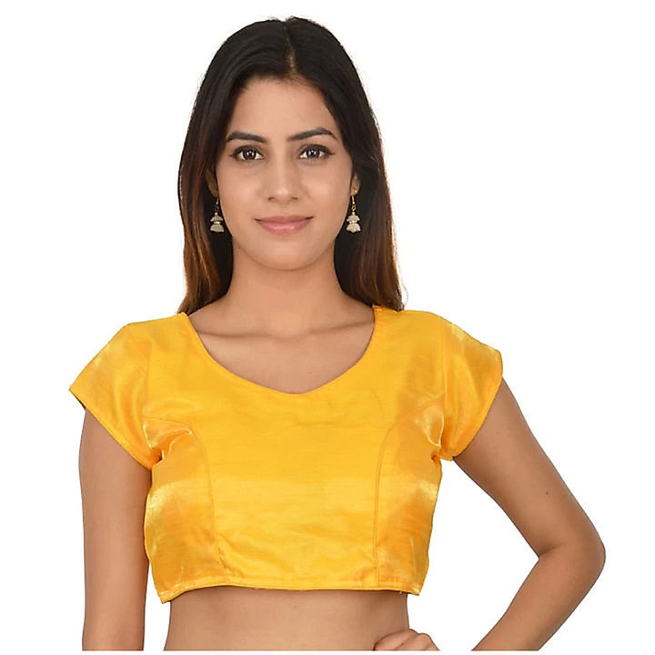 V Neck Party wear woman best Blouse Yellow uploaded by business on 9/9/2020