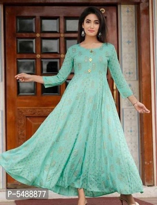 Post image Rs 600   Best Selling !! Women's Rayon Printed Anarkali kurtis
Fabric: RayonType: StitchedStyle: PrintedDesign Type: AnarkaliSizes: S (Bust 36.0 inches, Waist 34.0 inches), M (Bust 38.0 inches, Waist 36.0 inches), L (Bust 40.0 inches, Waist 38.0 inches), XL (Bust 42.0 inches, Waist 40.0 inches), 2XL (Bust 44.0 inches, Waist 42.0 inches), 3XL (Bust 46.0 inches, Waist 44.0 inches), 4XL (Bust 48.0 inches, Waist 46.0 inches), 5XL (Bust 50.0 inches, Waist 48.0 inches)Returns: Within 7 days of delivery. No questions asked