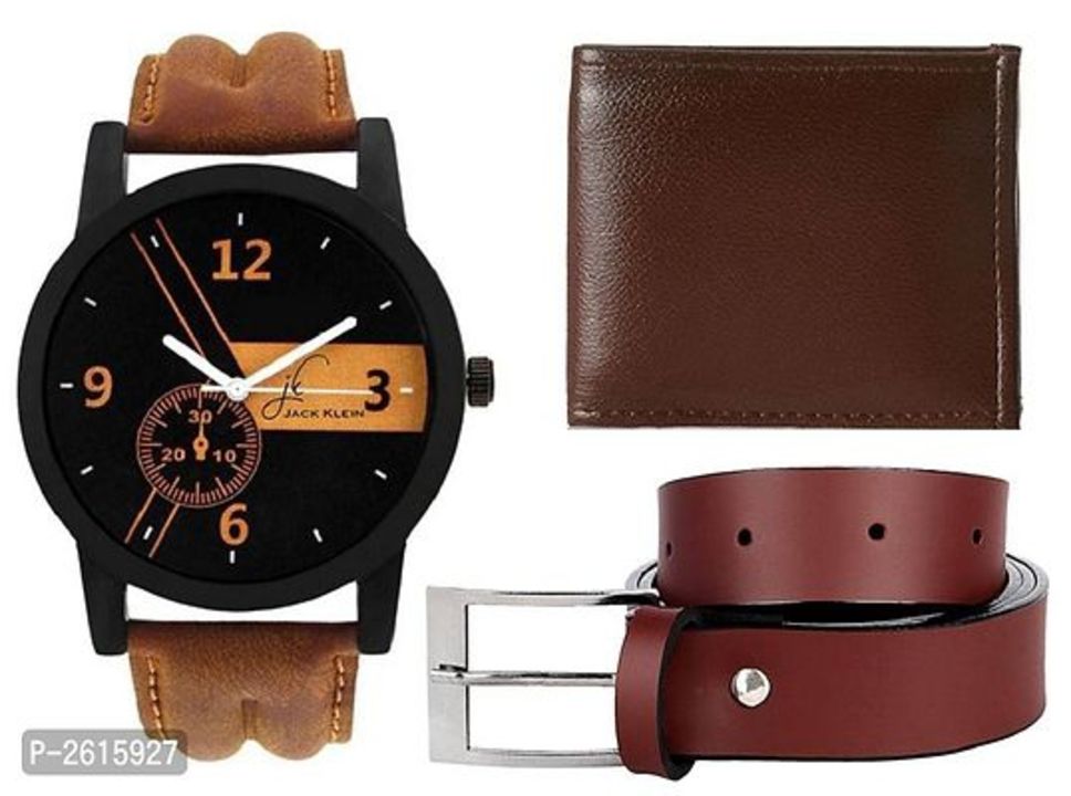 Post image Men's Watch With Combo Set
Color: MulticolouredType: AnalogStrap Material: Synthetic LeatherReturns: Within 7 days of delivery. No questions asked