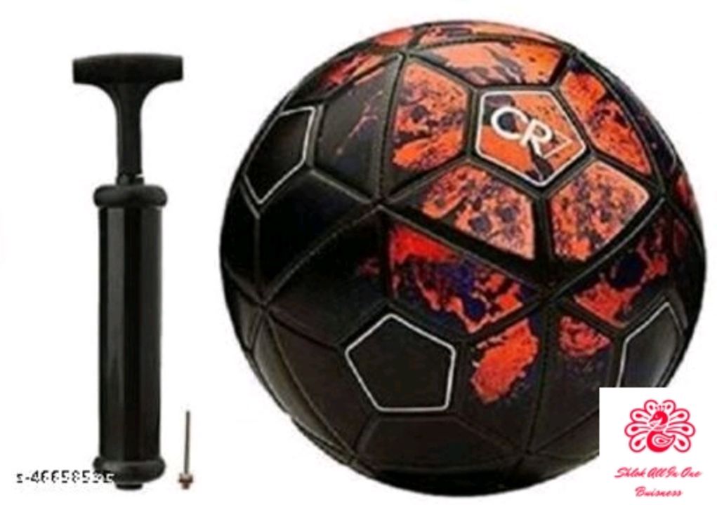 Branded football with hand pump uploaded by business on 9/15/2021