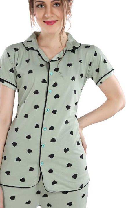Women printed shirt & pyjama set uploaded by business on 9/15/2021