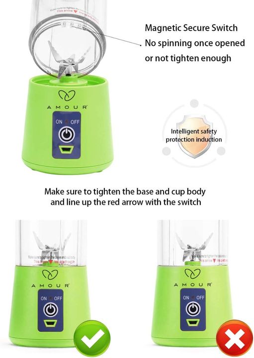 Portable Blender Fruit Rechargeable With USB, Mini Blender For Smoothie, Fruit Juice Six Blades uploaded by business on 9/15/2021
