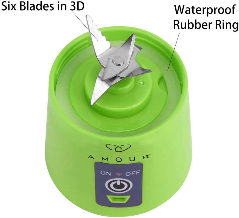 Portable Blender Fruit Rechargeable With USB, Mini Blender For Smoothie, Fruit Juice Six Blades uploaded by ILIFE RETAIL PRIVATE LIMITED on 9/15/2021