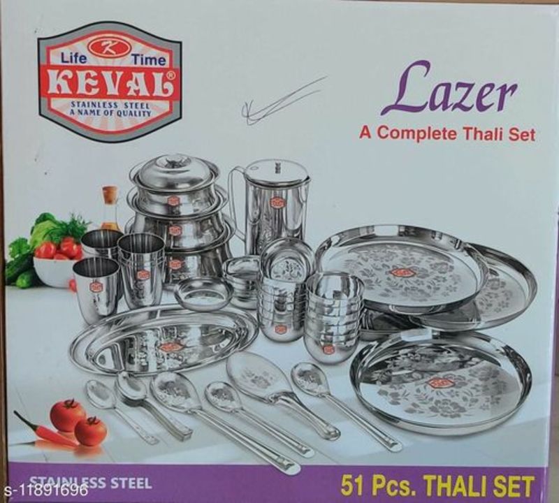 51 Pcs Laser Print Heavy Guage Dinner Set uploaded by DS COLLECATION on 9/15/2021