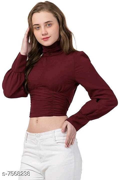 Trendy Designer Women Tops 

Fabric: Bsy Twill
Sleeve Length: Long Sleeves
Pattern: Solid
 uploaded by The Fashionista on 9/9/2020