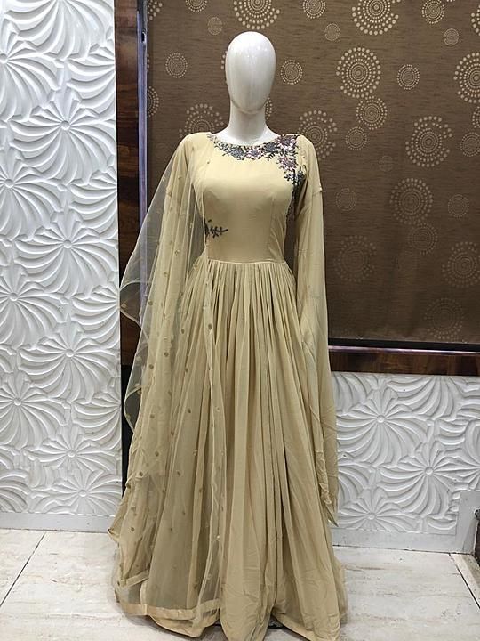 Post image New Georgette Gown with handwork