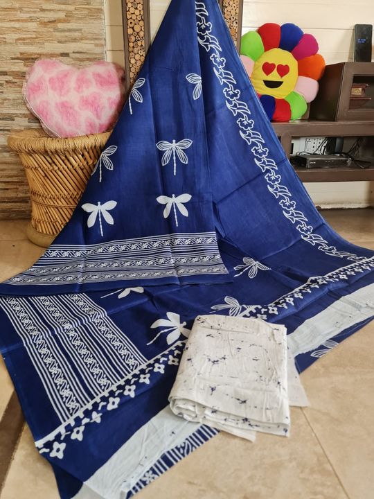 Cotton mal mal sarees uploaded by business on 9/16/2021