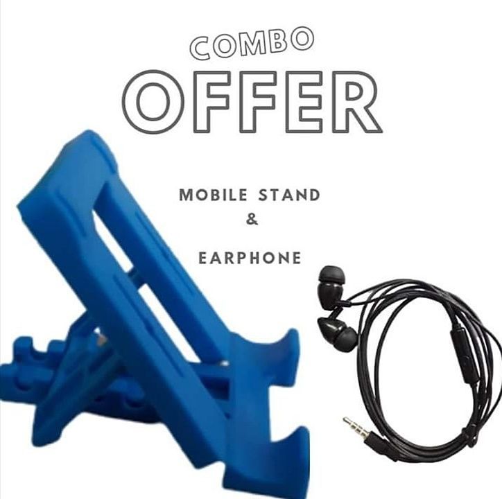 Earphone and Mobile stand Combo offer uploaded by business on 9/9/2020