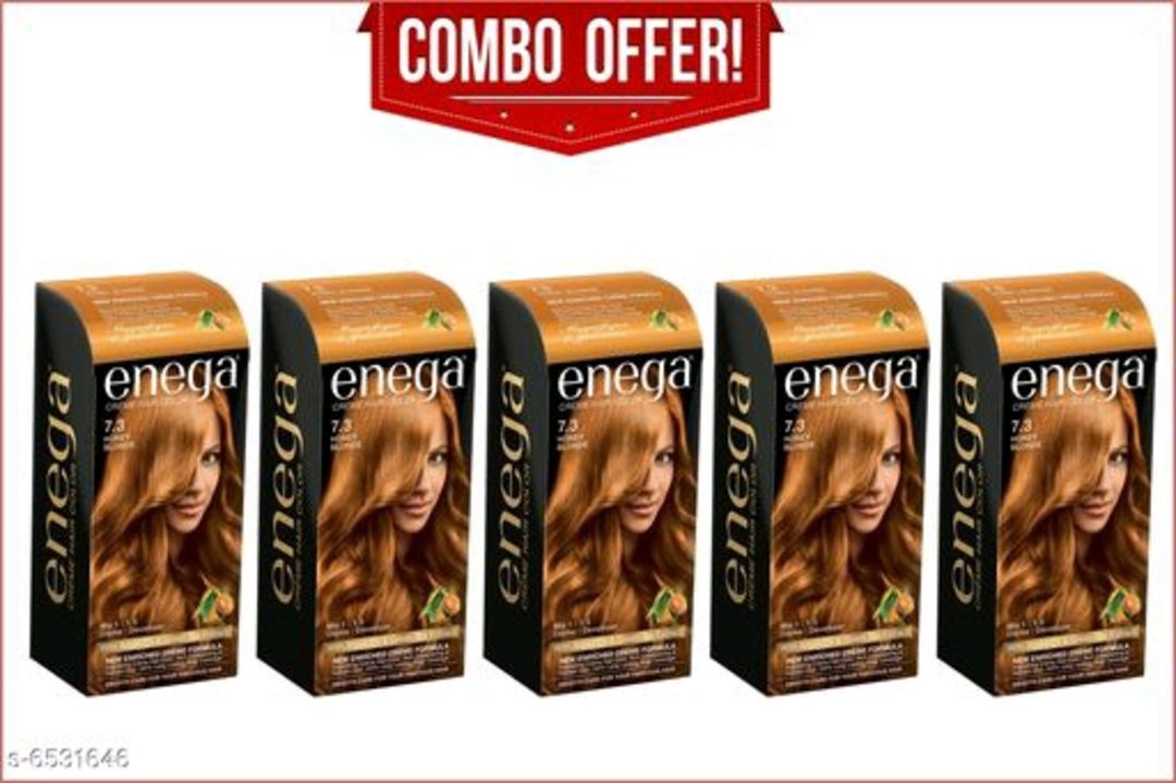 enega Cream Hair Color (150 ml Each) with Argan Oil and Green Tea, Flame Red(Pack of 5) uploaded by business on 9/16/2021