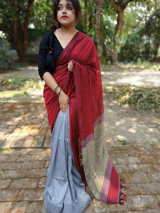 Cotton silk handloom with pallu ghichha saree
  uploaded by Aisha Collection on 9/16/2021