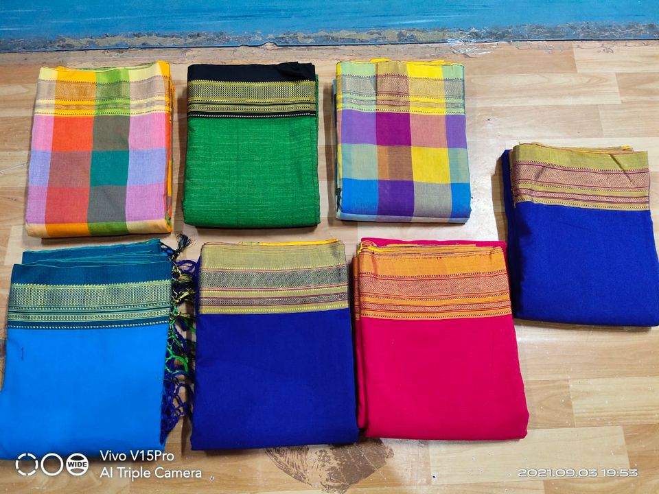HANDLOOM ILKAL cotton saree with resham pallu uploaded by NSAR CREATIONS on 9/16/2021