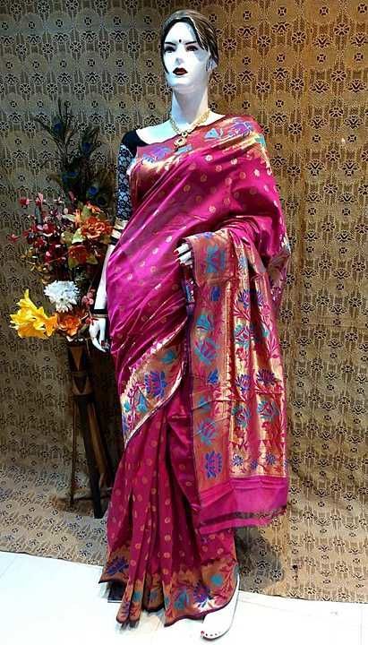 Chanderi silk uploaded by Shravani Handloom paithani Yeola on 6/2/2020