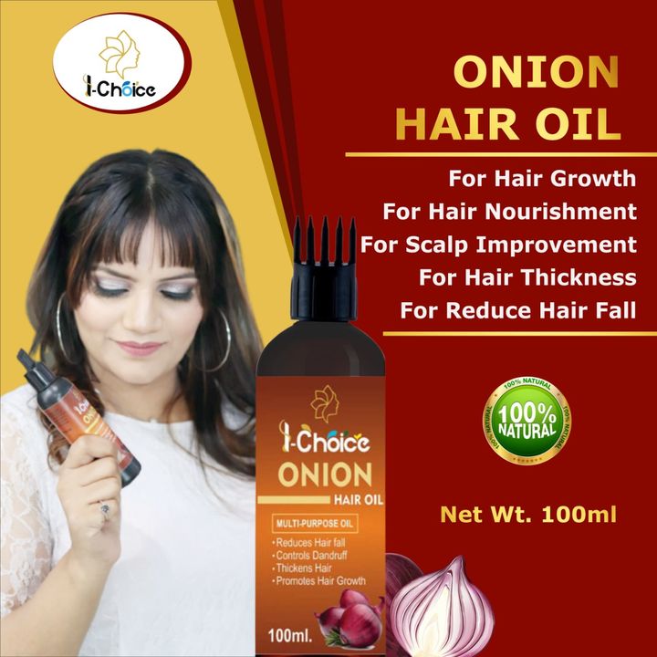 Using #I-CHOICE  onion oil on a regular basis will effectively prevent and treat baldness. Onion oil uploaded by business on 9/17/2021