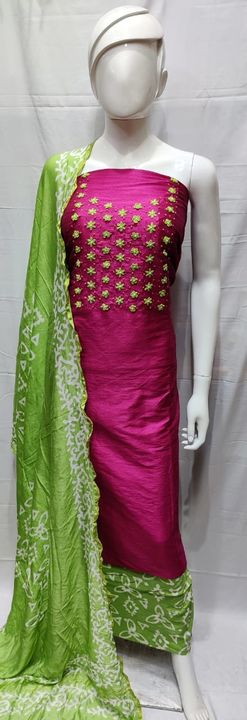 Slub silk cotton salwar with batik dupatta uploaded by NIHARA FASHION on 9/17/2021