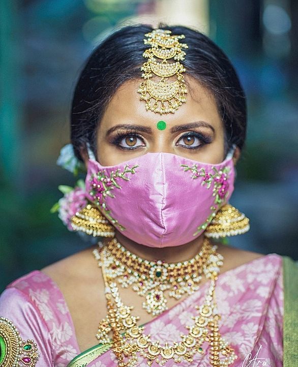 Bride's groom's mask  uploaded by Om Sai Uniforms on 6/2/2020