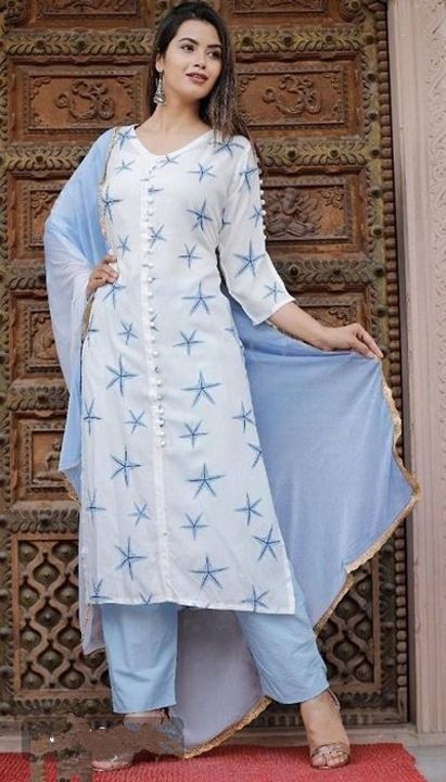 Women's Stylish Cotton Fabric 3 PC's suit uploaded by Komal Verma on 9/17/2021