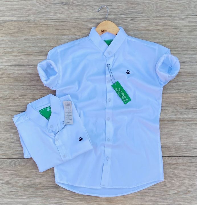 Post image *Brand BENETTON*
*Full Sleeves BAN COLLAR AND plain shirts*
*DIFFERENT COLOURS*
*Premium Quality*
*100% Original Soft cotton Fabric*
 sizes *M38 L40 XL42*        *Price : ₹460 free ship 🚢/-* 
Full Stock