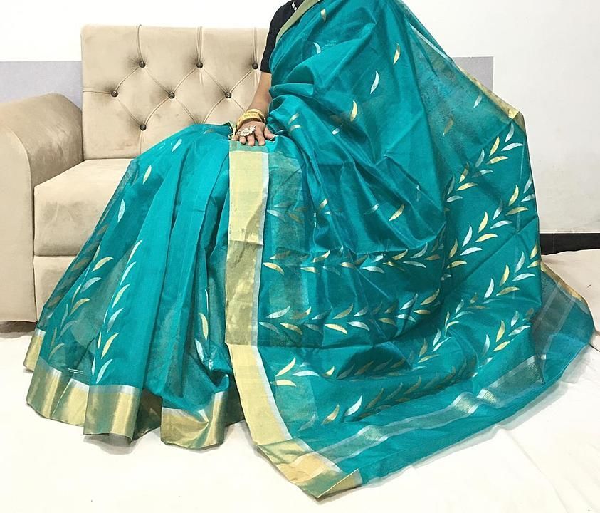 Chanderi saree uploaded by Chanderi handloom silk Saree  on 9/10/2020