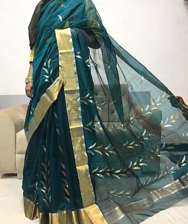 Chanderi saree uploaded by Chanderi handloom silk Saree  on 9/10/2020