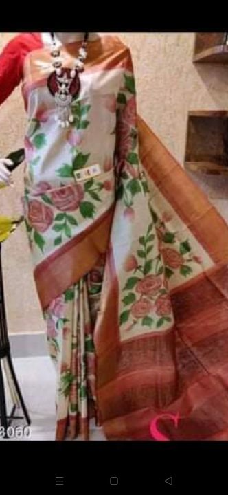 Linen saree linen saree uploaded by business on 9/18/2021