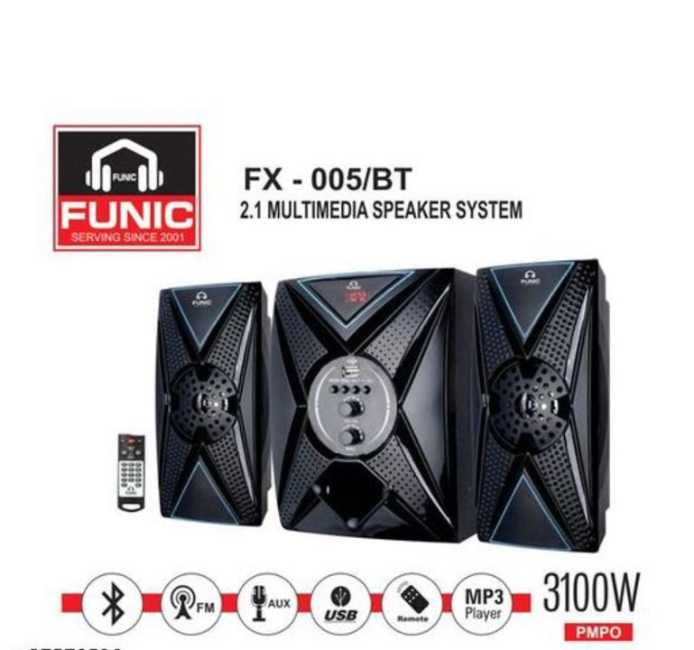 Funic Multimedia 2.1 Speaker with Bluetooth uploaded by Fashion world zone on 9/18/2021