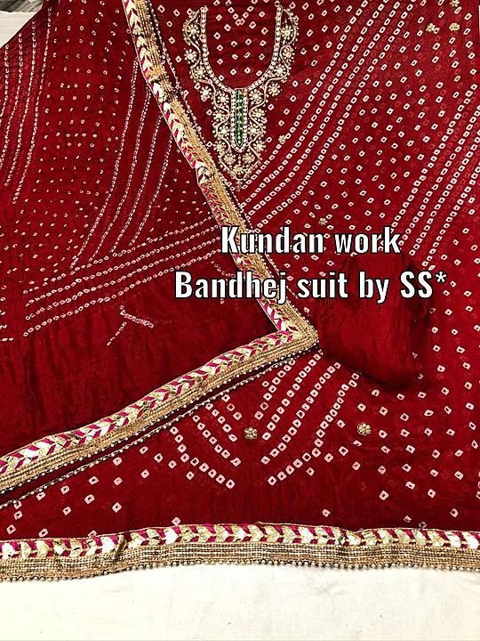 Bandhej silk suit uploaded by business on 9/10/2020