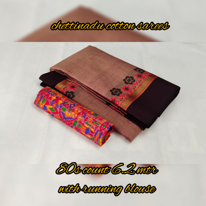 Post image 🌽80s count with running blouse
🌸6.2 mtr
Contact no: 6380594921

#kalamkari blouse


#chettinadu cotton saree
#traditional wear
#resellers most welcome
#womens_wear #100% pure cotton#own manufacturing#girls boutique#saree
#sarees
#cotton saree
#handloom saree
#cotton saree manufacturer
#summer cotton
#cotton clothes
#cool cotton
#check our fb Page also
https://www.facebook.com/thulasinagarajan20/