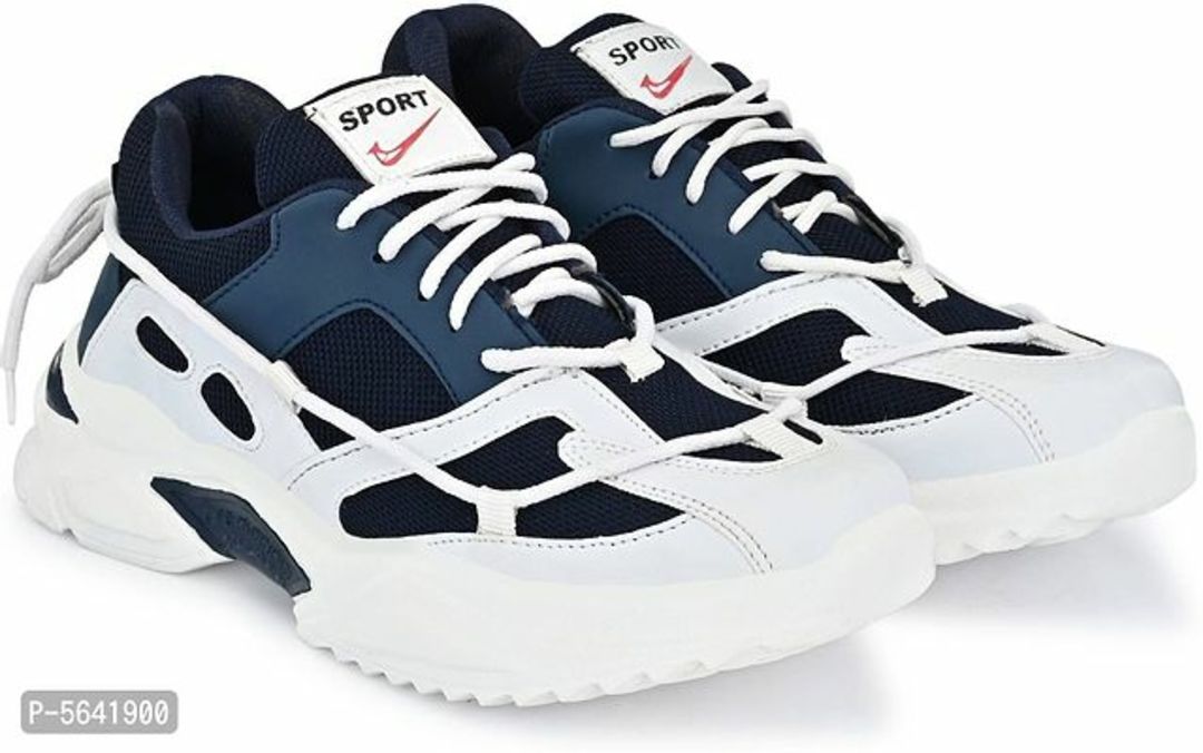 Product image with price: Rs. 495, ID: stylish-pu-white-sports-shoes-for-men-1c178f2d
