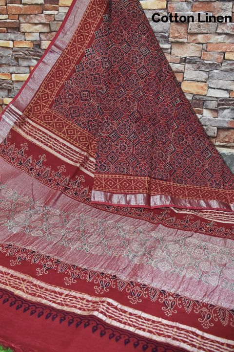 Cotton Linen saree  uploaded by Indiana Creations  on 9/19/2021