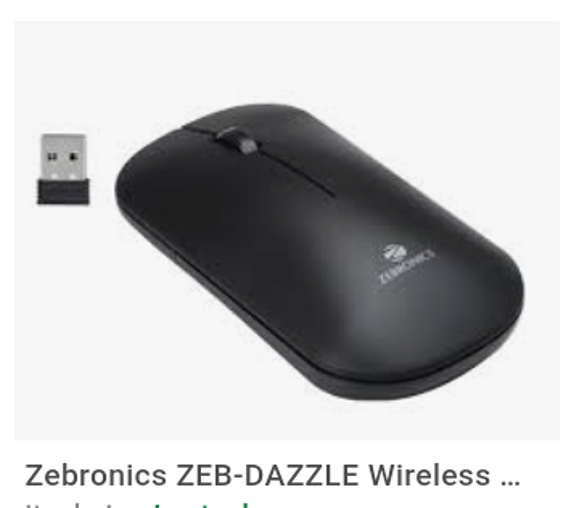 Zebronics Wireless Mouse ( Dazzle) uploaded by Arham Communication on 9/10/2020