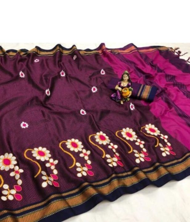 New Designer Khan saree with Embroidery Work uploaded by Rudhram DESIGNERS on 9/19/2021
