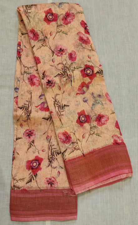 Pure LINEN SILK SAREE uploaded by business on 9/19/2021