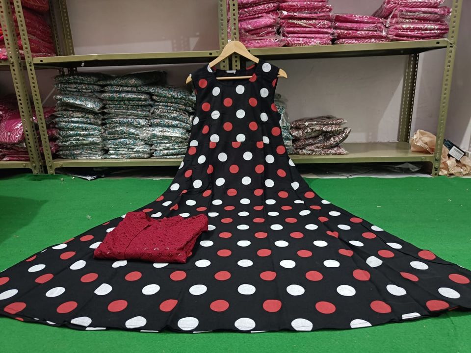 Gown with chikenkari jacket uploaded by Pooja creation jaipur on 9/19/2021
