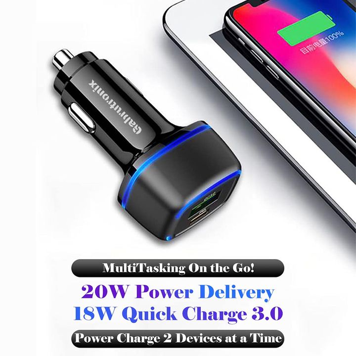 Gabrutronix Car Charger/Racecharge Go - 38W 2in1 PD QC Car Adapter for Android & iOS uploaded by RUDRAKSH ENTERPRISES IMPORT AND EXPORT CO.,LTD on 9/20/2021