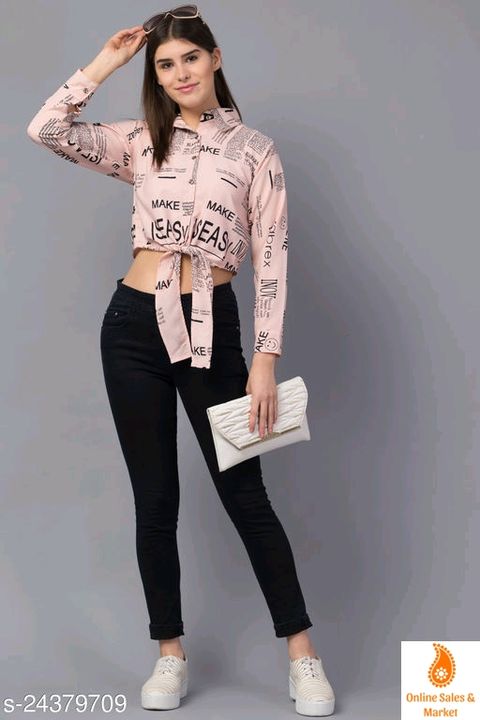 Post image Classy Graceful Women ShirtsFabric: CrepeSizes:S (Bust Size: 34 in, Length Size: 34 in) XL (Bust Size: 40 in, Length Size: 34 in) L (Bust Size: 38 in, Length Size: 34 in) M (Bust Size: 36 in, Length Size: 34 in) 
Country of Origin: India