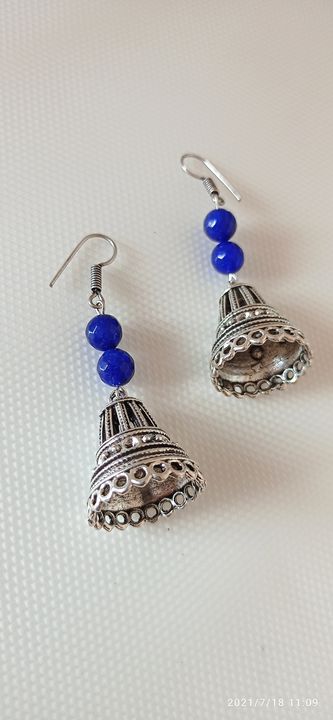 Blue Jhumkas uploaded by business on 9/20/2021