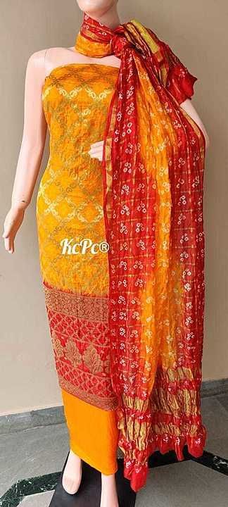 👆🏻👆🏻👆🏻👆🏻👆🏻👆🏻👆🏻👆🏻👆🏻👆🏻
*Original Banarasi Bandhej Ghatchola Suits 🥰 uploaded by KTM z Parmar Online Boutique on 9/11/2020