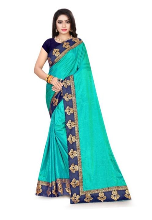 Art silk saree with printed border uploaded by business on 9/20/2021